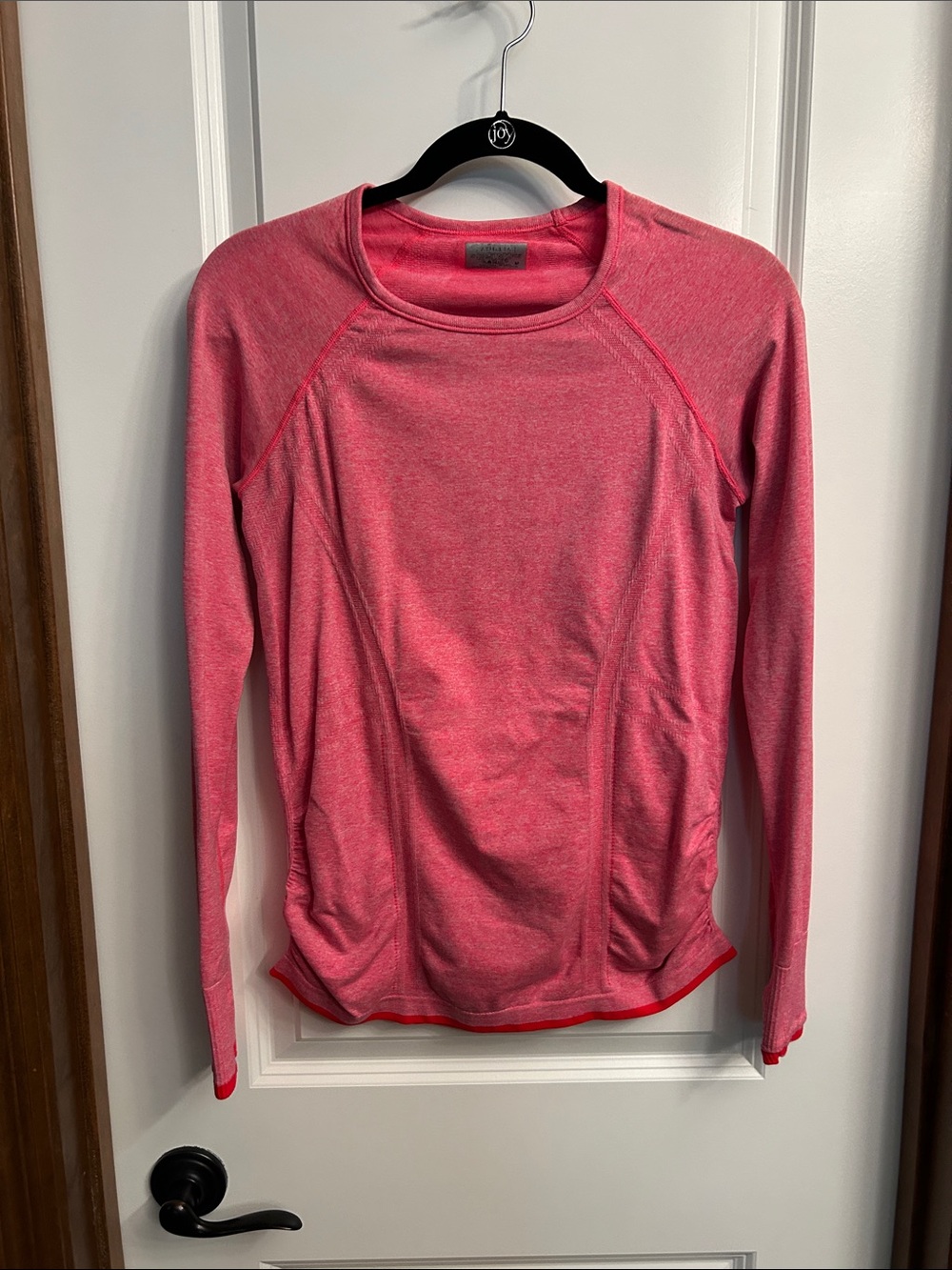 Athleta Heathered Pink Long-Sleeve Performance Tee